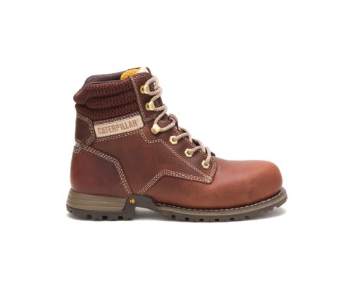 Khaki Caterpillar Paisley 6" Steel Toe Women's Work Boots | LZEDS-9538